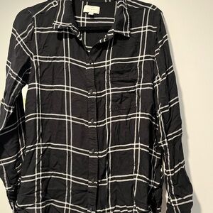 Lucky Brand Black and White Top - M